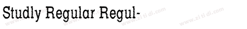 Studly Regular Regul字体转换